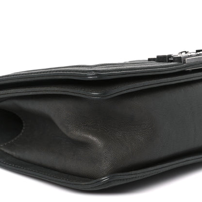 Chanel Crumpled Lambskin Medium Studded Boy Flap Black 9 of 10
