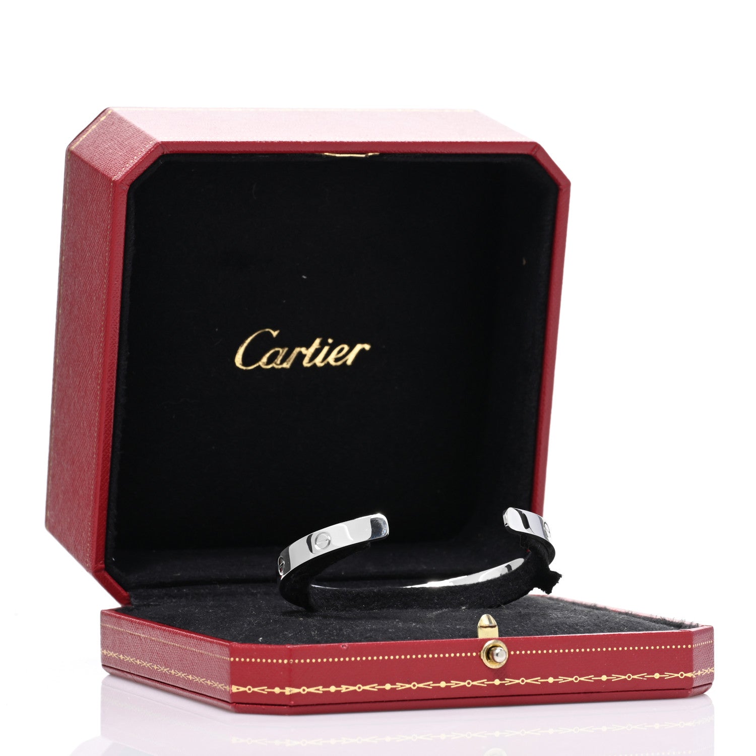 Cartier 18K White Gold LOVE Cuff Bracelet 20 4 of 4