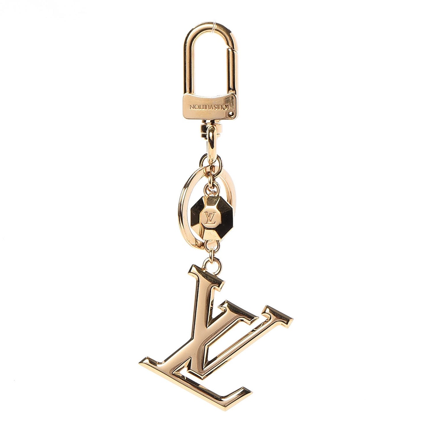 LV Facettes Bag Charm Key Holder Gold