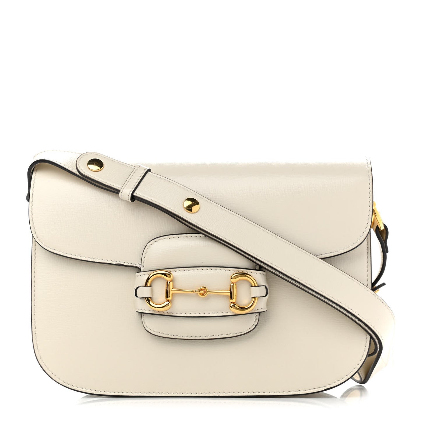 Azalea Calfskin Horsebit 1955 Shoulder Bag Mystic White