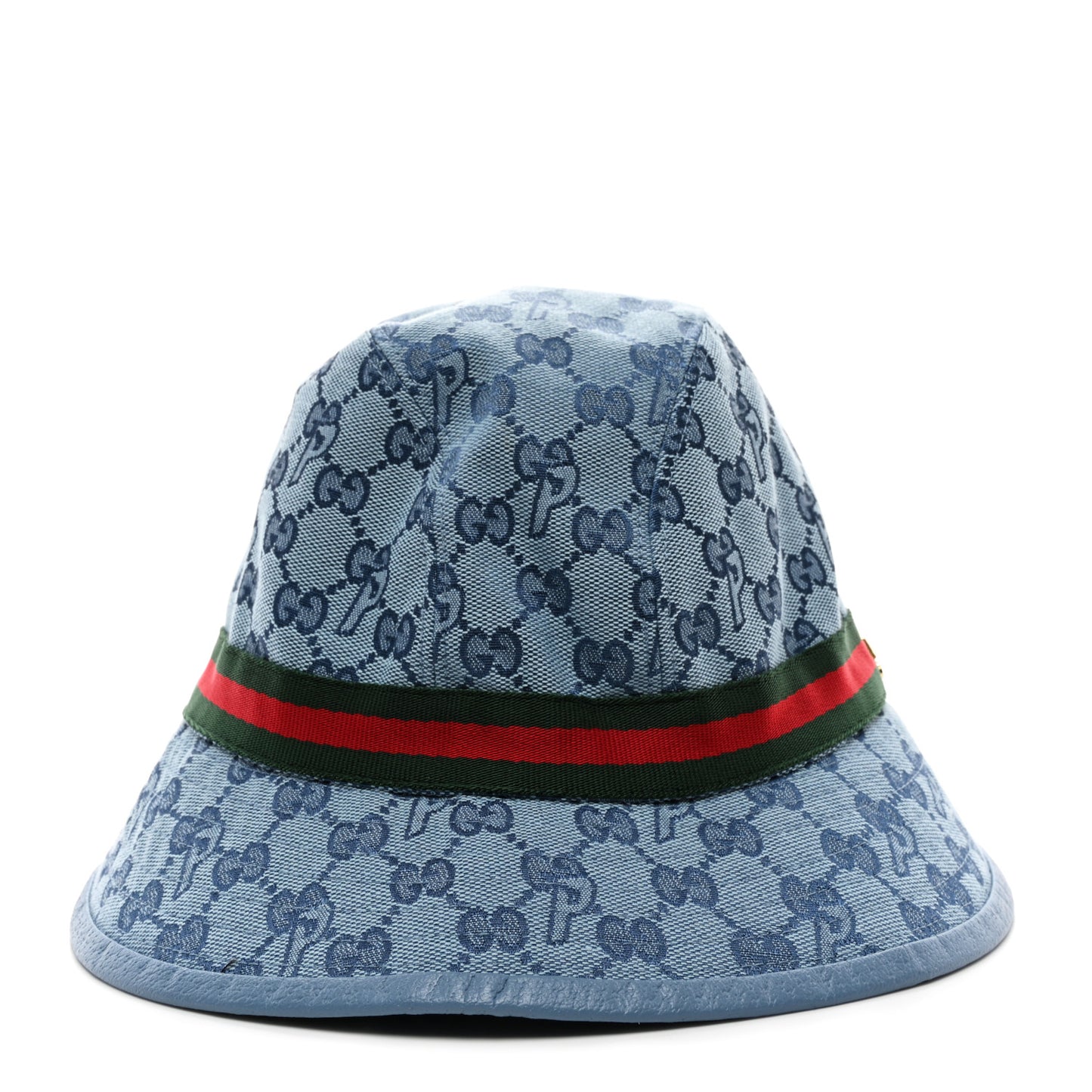 X PALACE Monogram Canvas Dollar Calfskin Bucket Hat L Pale Blue