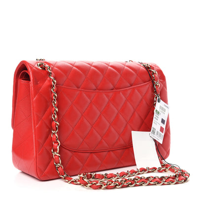Chanel Caviar Quilted Jumbo Double Flap Red 3 of 11