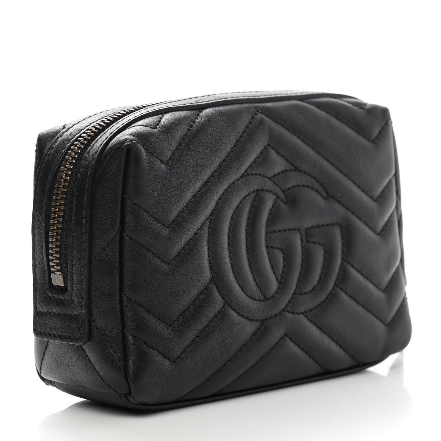 Calfskin Matelasse GG Marmont Cosmetic Case Black