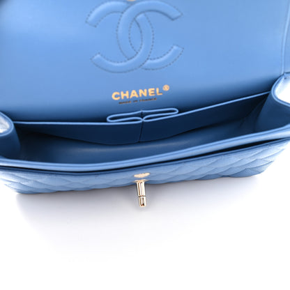 Chanel Caviar Quilted Small Double Flap Blue 5 of 9