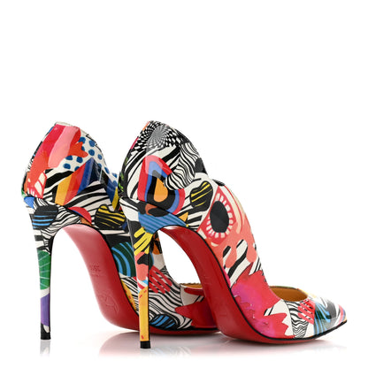 Christian Louboutin Patent Sapeur Hot Chick 100 Pumps 35.5 Multicolor 5 of 10