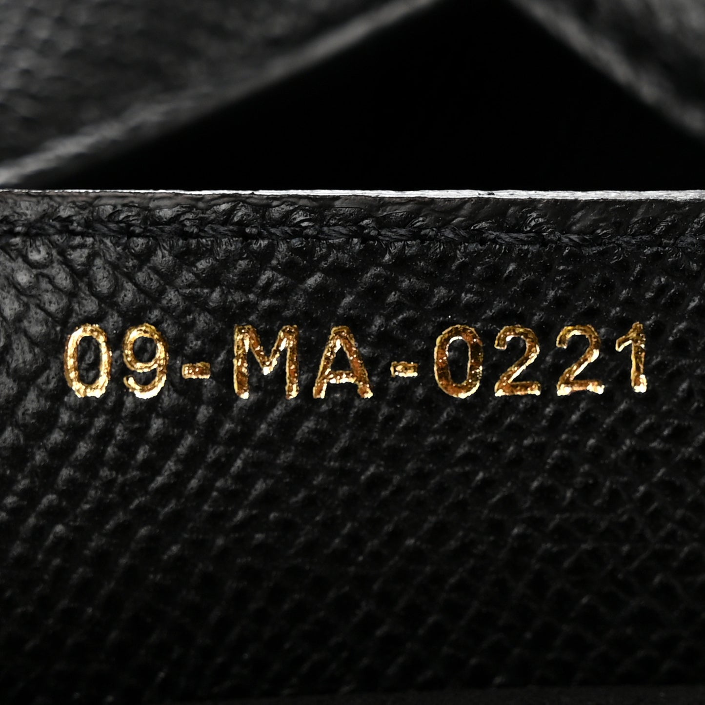 Grained Calfskin Saddle Bag Black