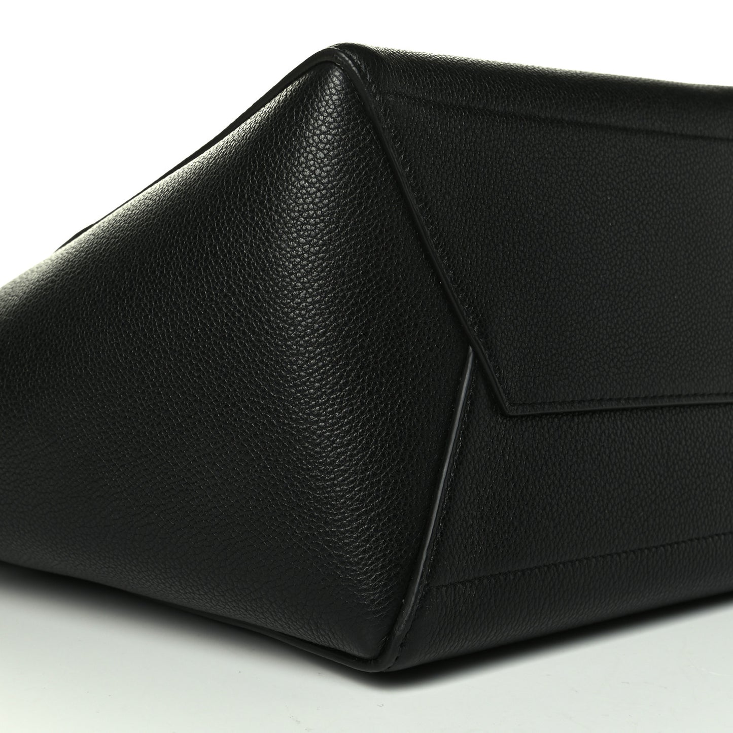 Soft Grained Calfskin Sangle Bucket Bag Black