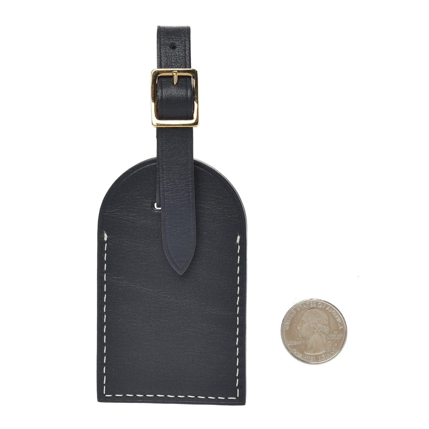 Louis Vuitton Calfskin Luggage Tag Navy Blue 2 of 3