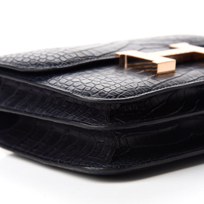 Hermes Matte Alligator Constance 18 Bleu Indigo 6 of 21