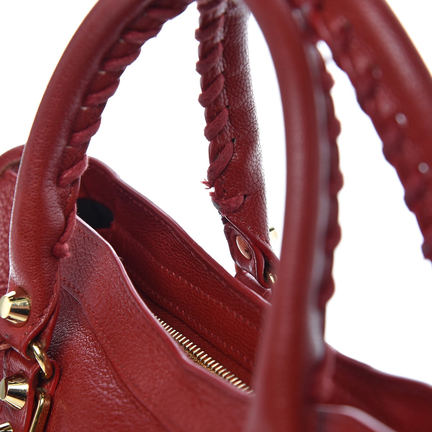 Chevre Gold Metallic Edge Hardware S City Rouge Groseille