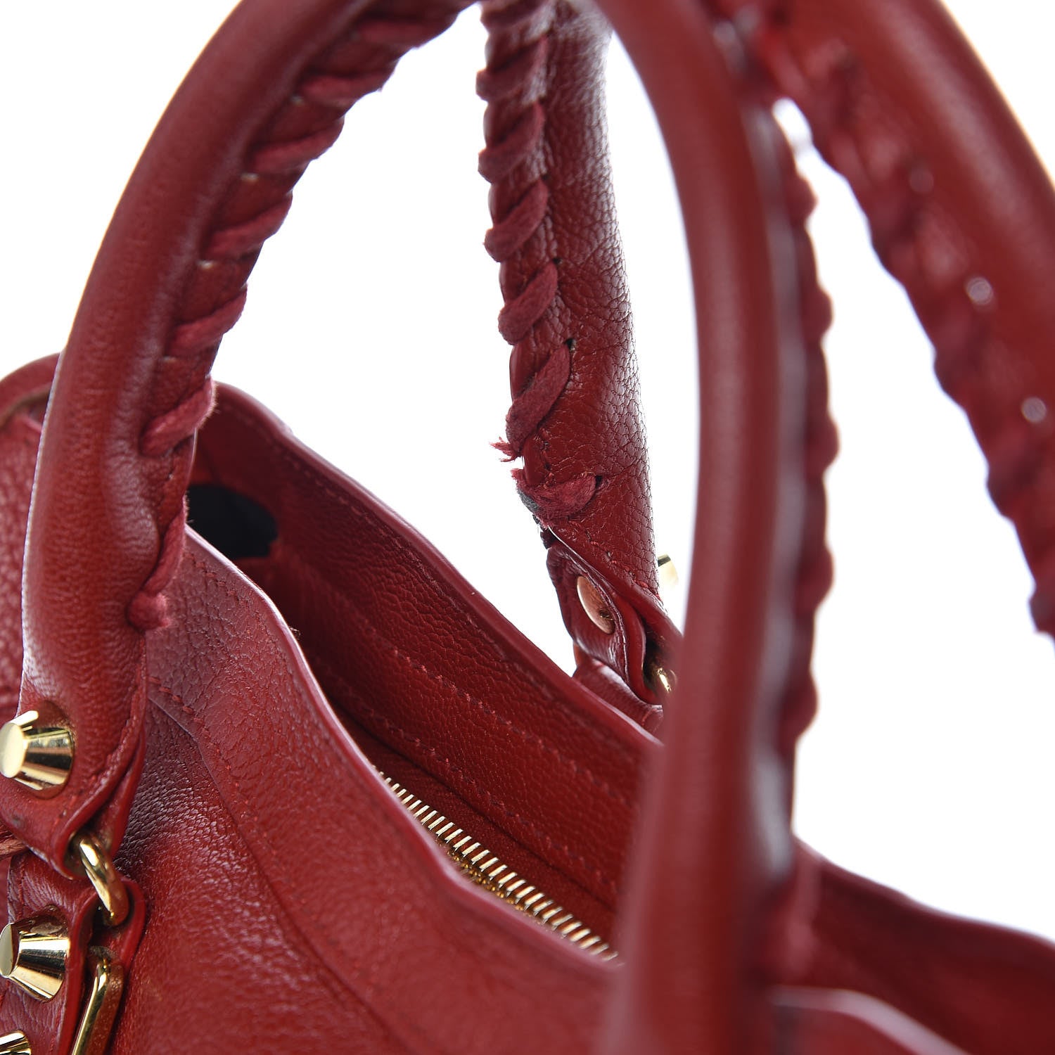 Balenciaga Chevre Gold Metallic Edge Hardware S City Rouge Groseille 16 of 17