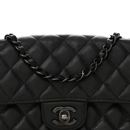 Chanel Crumpled Calfskin Quilted Mini Rectangular Flap So Black 8 of 14