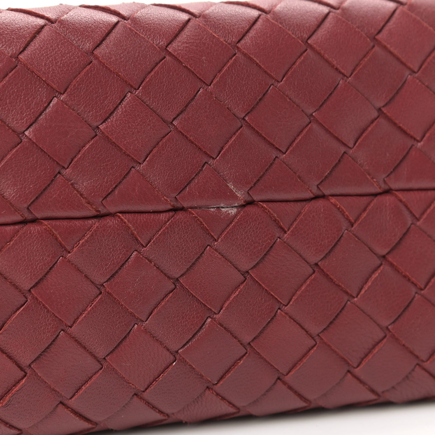 Bottega Veneta Nappa Intrecciato Shoulder Bag Dark Red 10 of 11