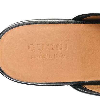 Gucci Goatskin Mens Horsebit Slippers 8.5 Black 7 of 13