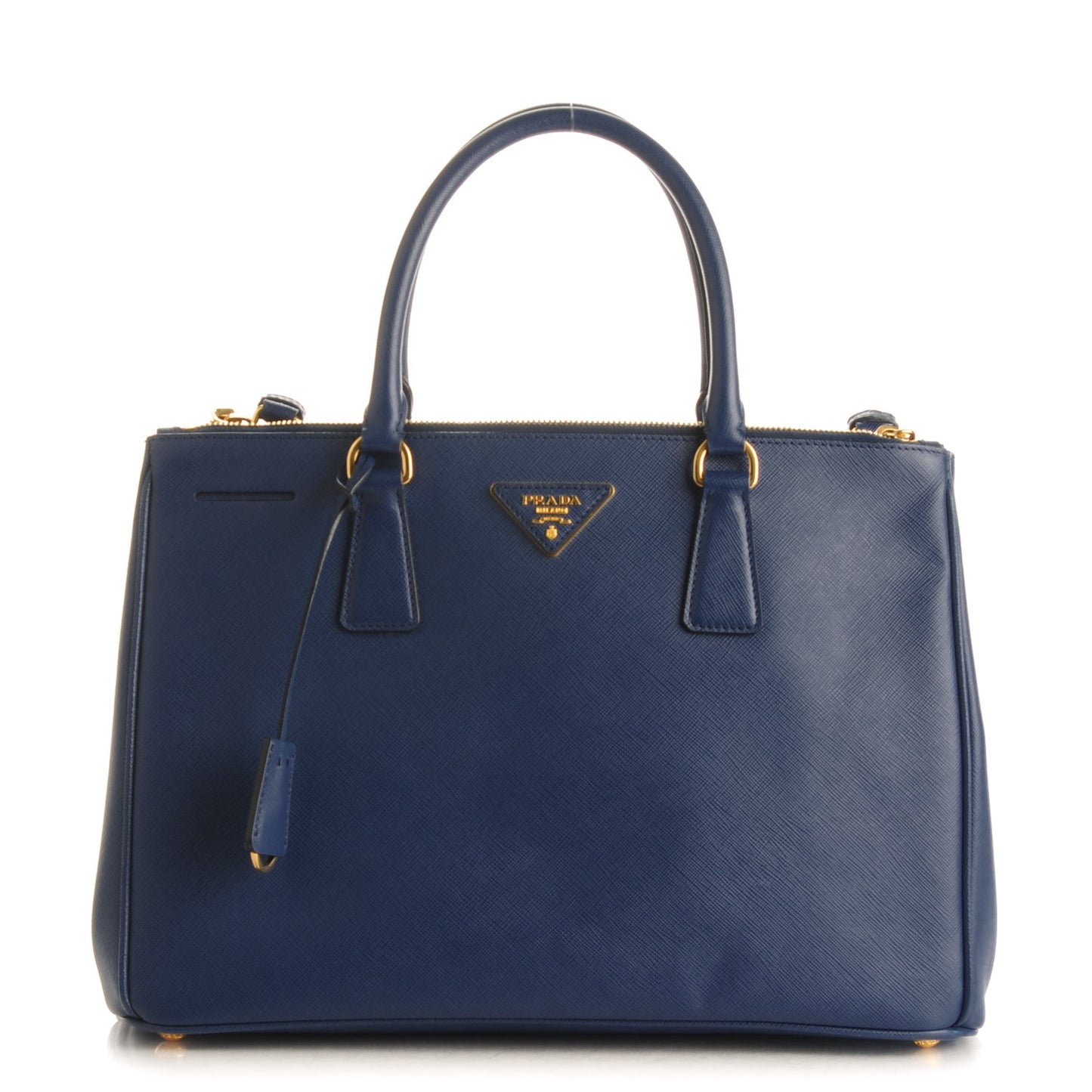 Saffiano Medium Galleria Double Zip Tote Bluette