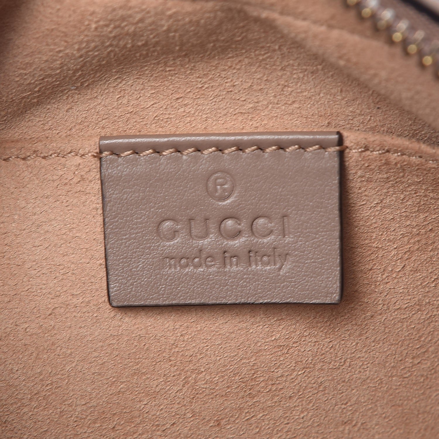 Gucci Calfskin Matelasse Mini GG Marmont Chain Shoulder Bag Nude 6 of 8