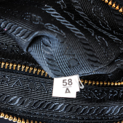 Prada Tessuto Nylon Saffiano Crossbody Bag Blue 7 of 9