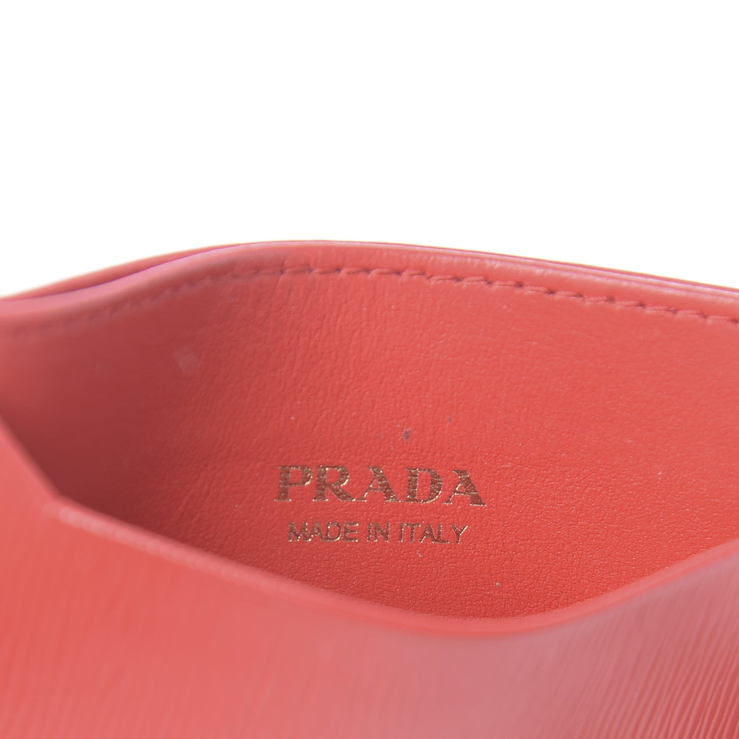 Prada Vitello Move Metal Card Case Lacca 6 of 7