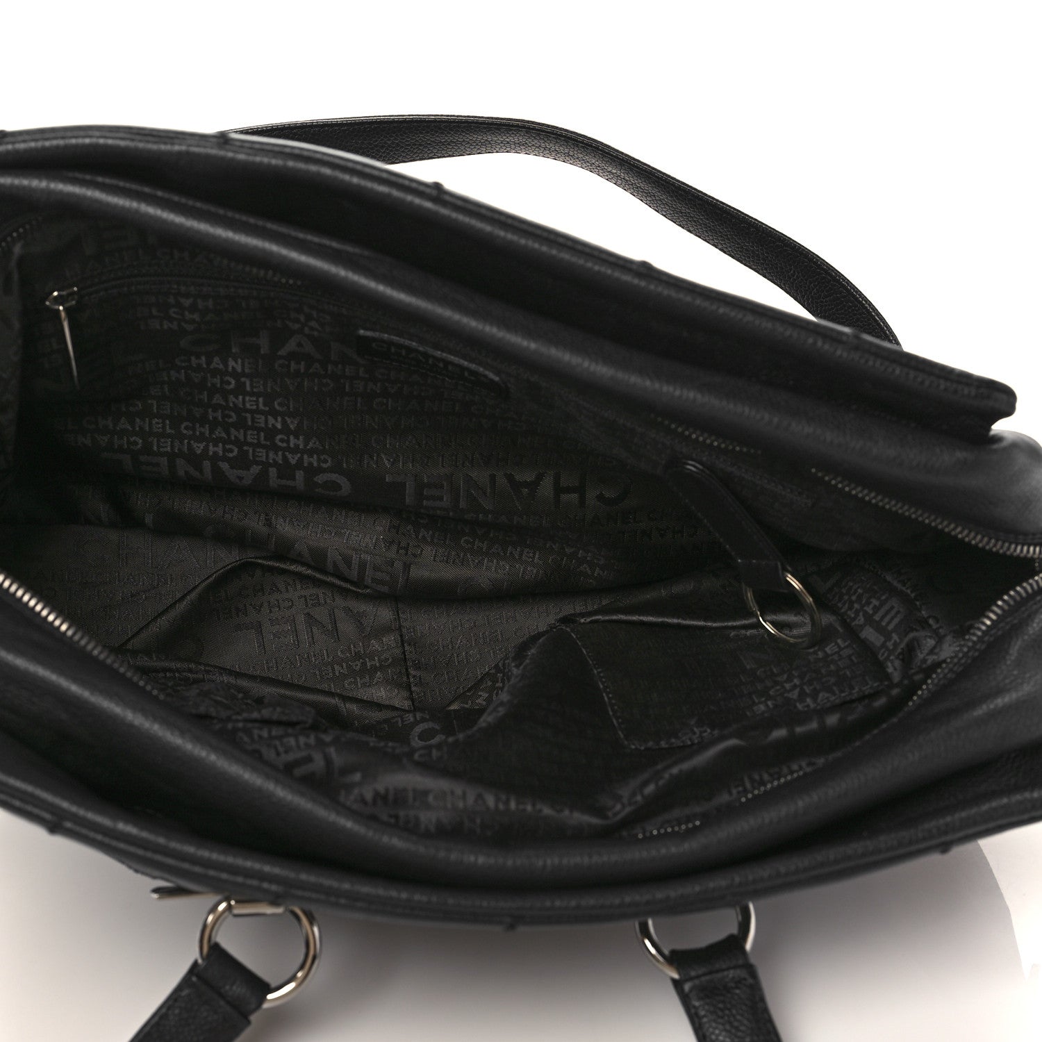 Chanel Caviar Square Stitched Large Tote Black 6 of 12