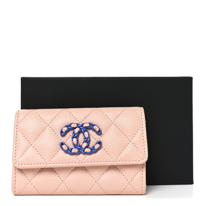 Chanel Caviar Quilted Chain CC Flap Card Holder Light Pink 9 of 9