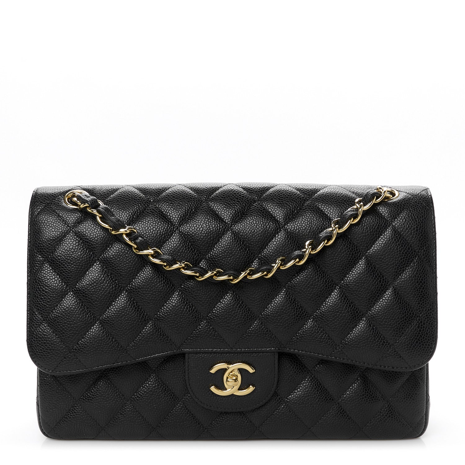 Chanel Caviar Quilted Jumbo Double Flap Black 1 of 11