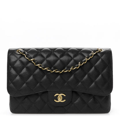 Chanel Caviar Quilted Jumbo Double Flap Black 1 of 11