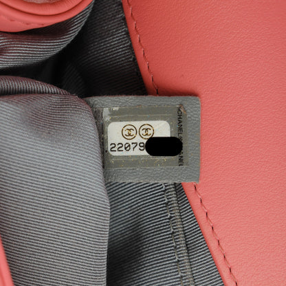 Chanel Calfskin Chevron Quilted Medium Boy Flap Pink 7 of 7