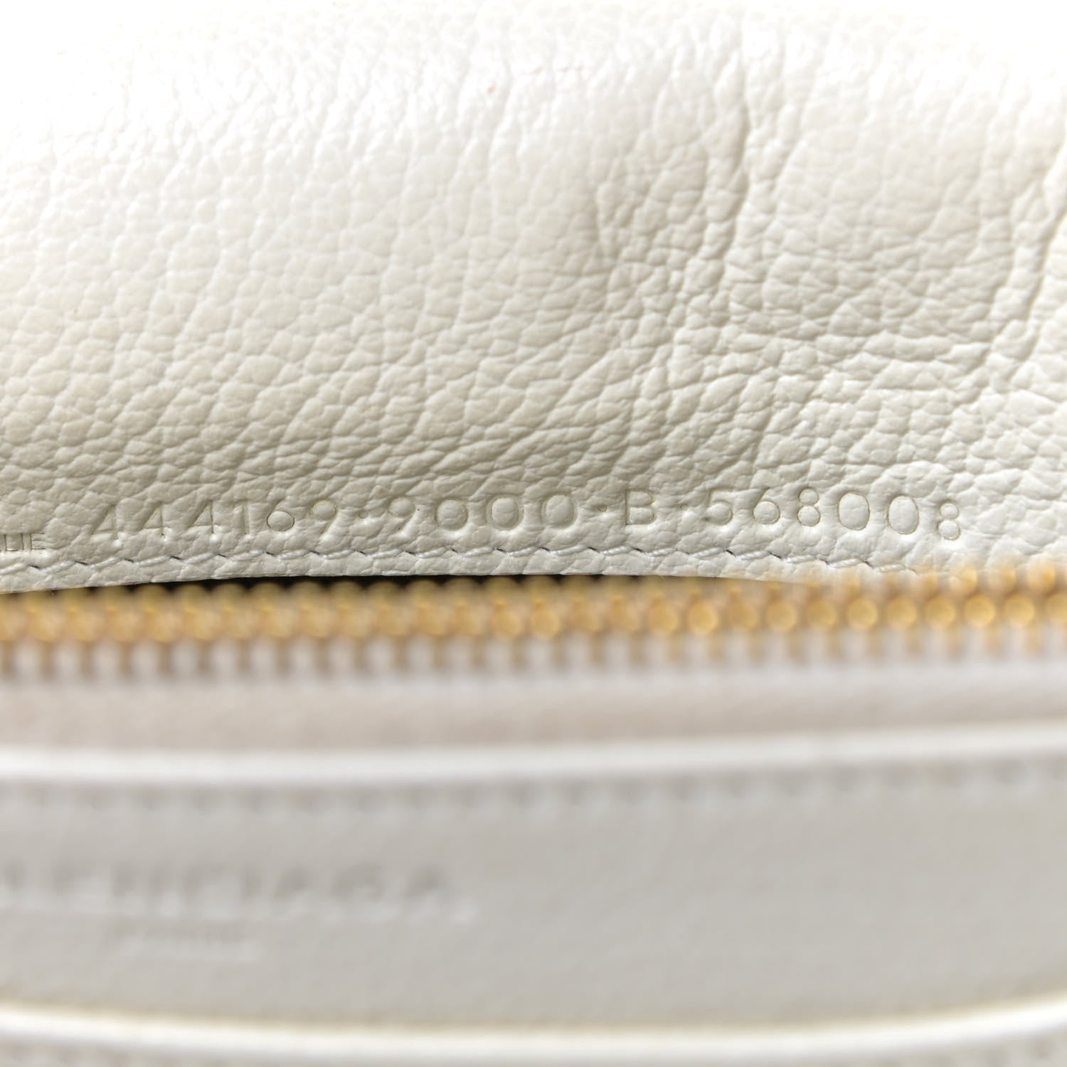 Balenciaga Agneau Gold Metallic Edge Hardware Wallet On Chain White 9 of 13