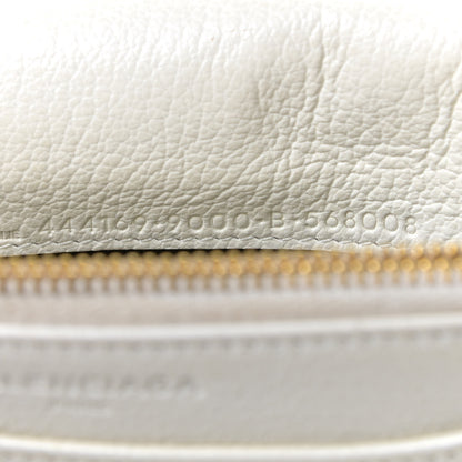 Balenciaga Agneau Gold Metallic Edge Hardware Wallet On Chain White 9 of 13
