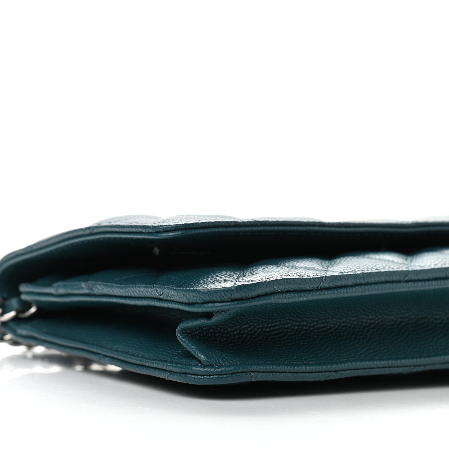 Chanel Caviar Quilted Wallet On Chain WOC Turquoise 10 of 11