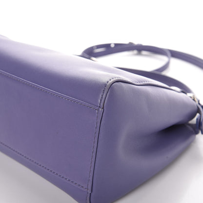 Fendi Nappa Mini Peekaboo Iconic Satchel Viola Cassis 11 of 13