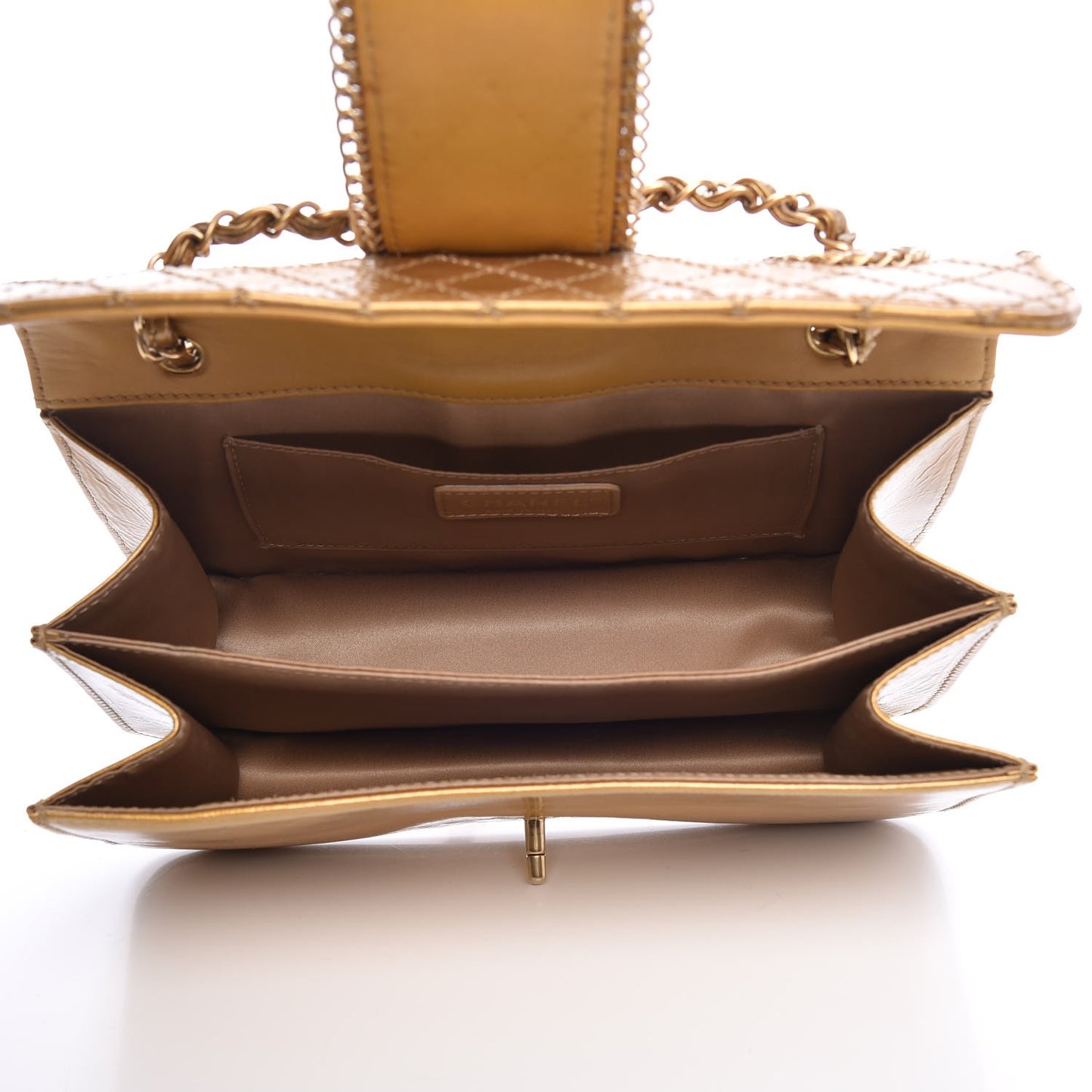 Patent Medium Madison Flap Gold