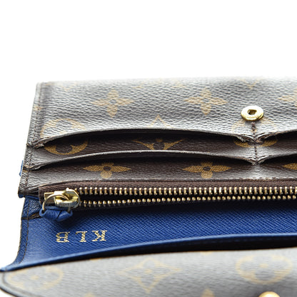 Louis Vuitton Monogram Emilie Wallet Blue 9 of 21