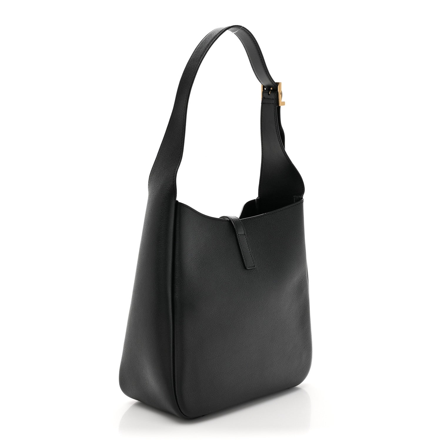 Saint Laurent Smooth Calfskin Small Le 5 A 7 Soft Hobo Black 3 of 12