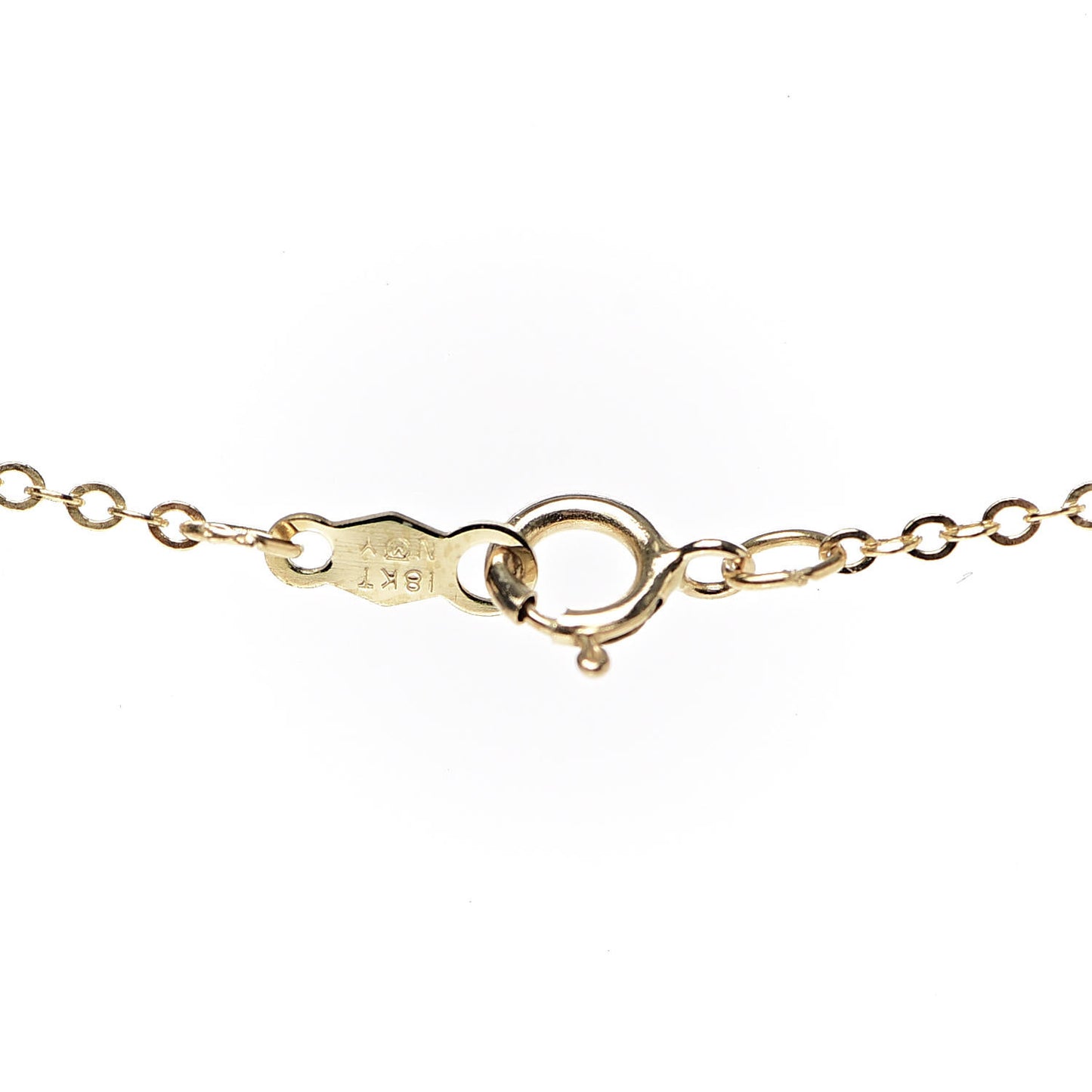 18K Yellow Gold Diamond Akoya Pearl 7mm Drop Pendant Necklace