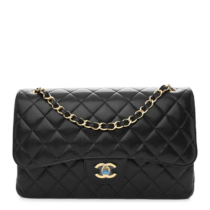 Chanel Caviar Quilted Jumbo Double Flap Black 1 of 10