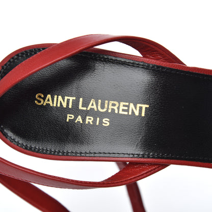 Saint Laurent Nappa Heart Paige 85 Platform Sandals 40 Rouge Eros 7 of 13