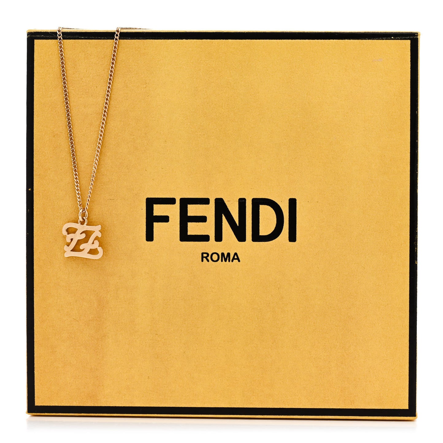 Metal Karligraphy Necklace Gold