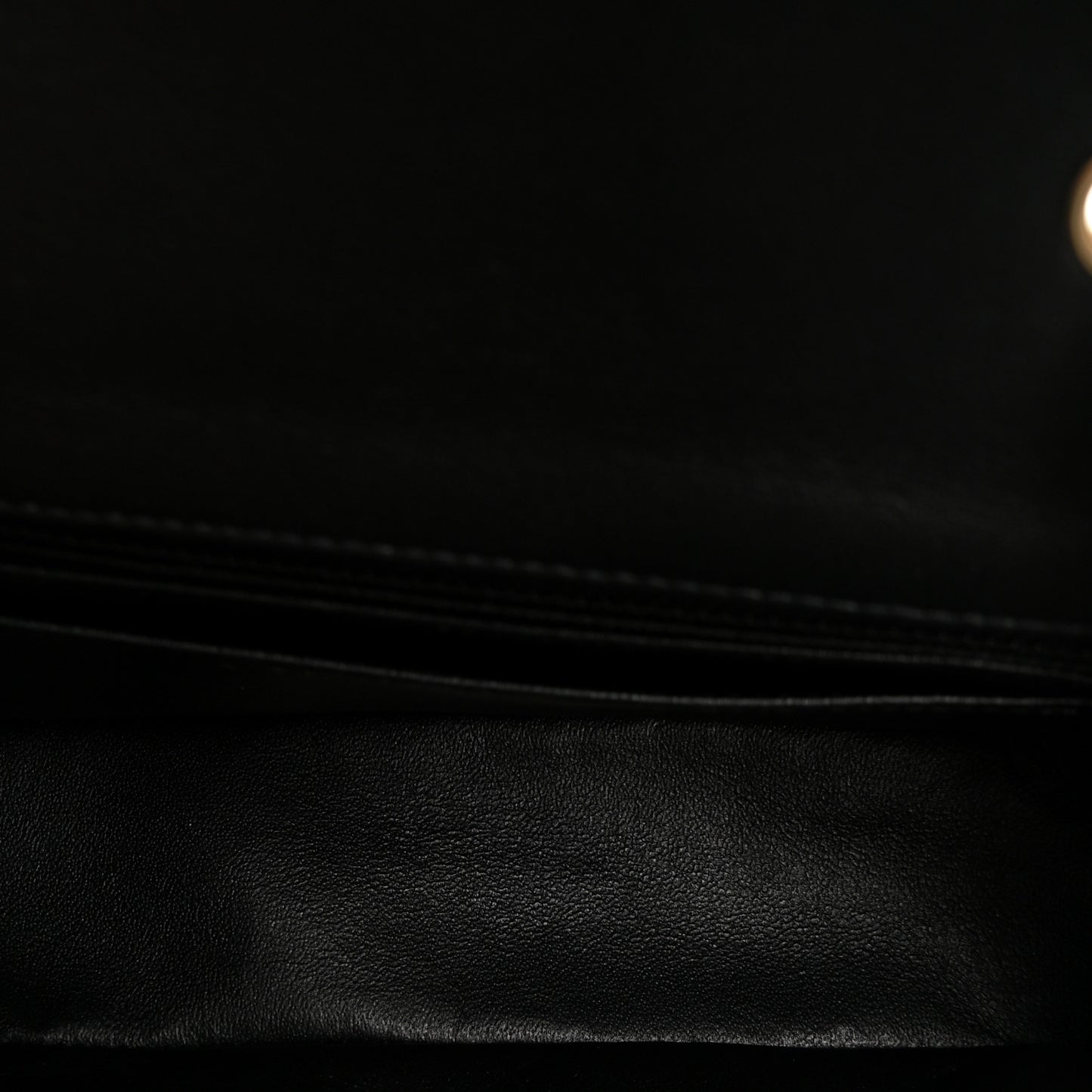 Lambskin Quilted Mini Rectangular Flap Black