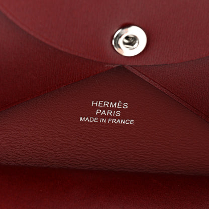 Hermes Box Calvi Duo Card Case Rouge H 6 of 7