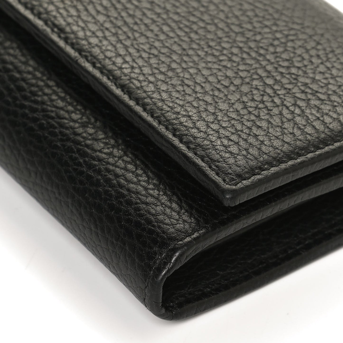 Calfskin Petite GG Marmont Wallet Chain Bag Black