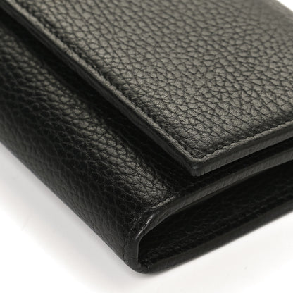 Gucci Calfskin Petite GG Marmont Wallet Chain Bag Black 11 of 12