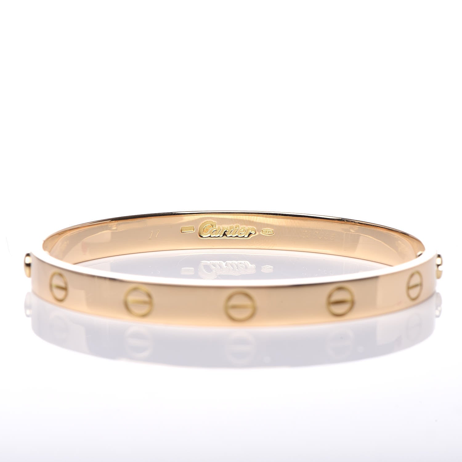 Cartier 18K Yellow Gold LOVE Bracelet 17 4 of 5