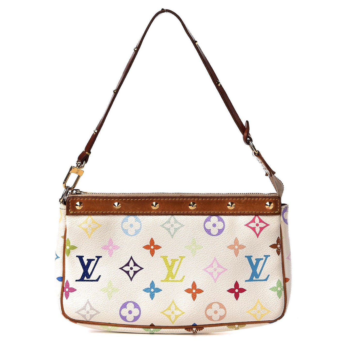 Monogram Multicolor Pochette Accessories White