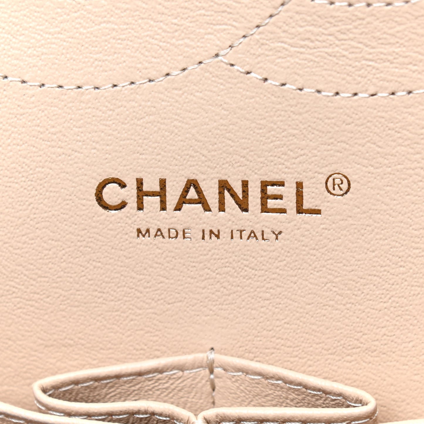 Caviar Quilted Jumbo Double Flap Beige Clair