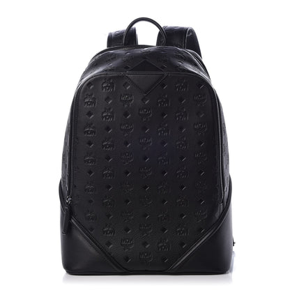 MCM Calfskin Ottomar Monogram Duke Backpack Black 1 of 7
