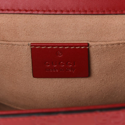 Gucci Guccissima Small Padlock Shoulder Bag Hibiscus Red 6 of 9