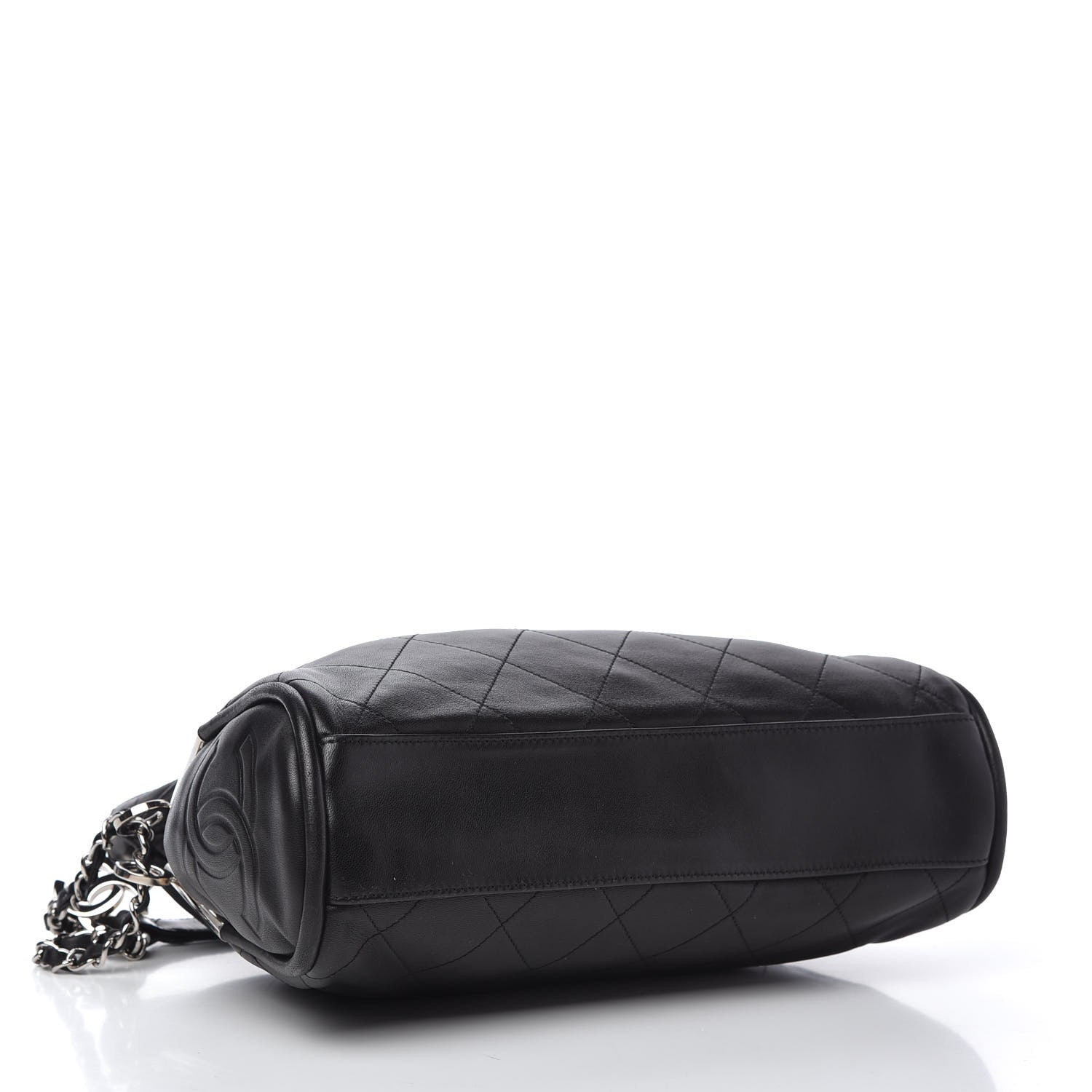 Chanel Lambskin Stitched Medium Ultimate Soft Tote Black 4 of 9