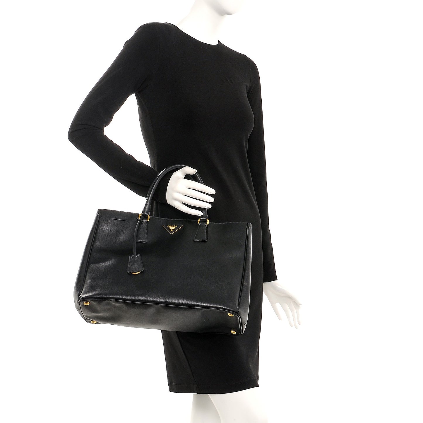 Saffiano Lux Large Tote Nero Black