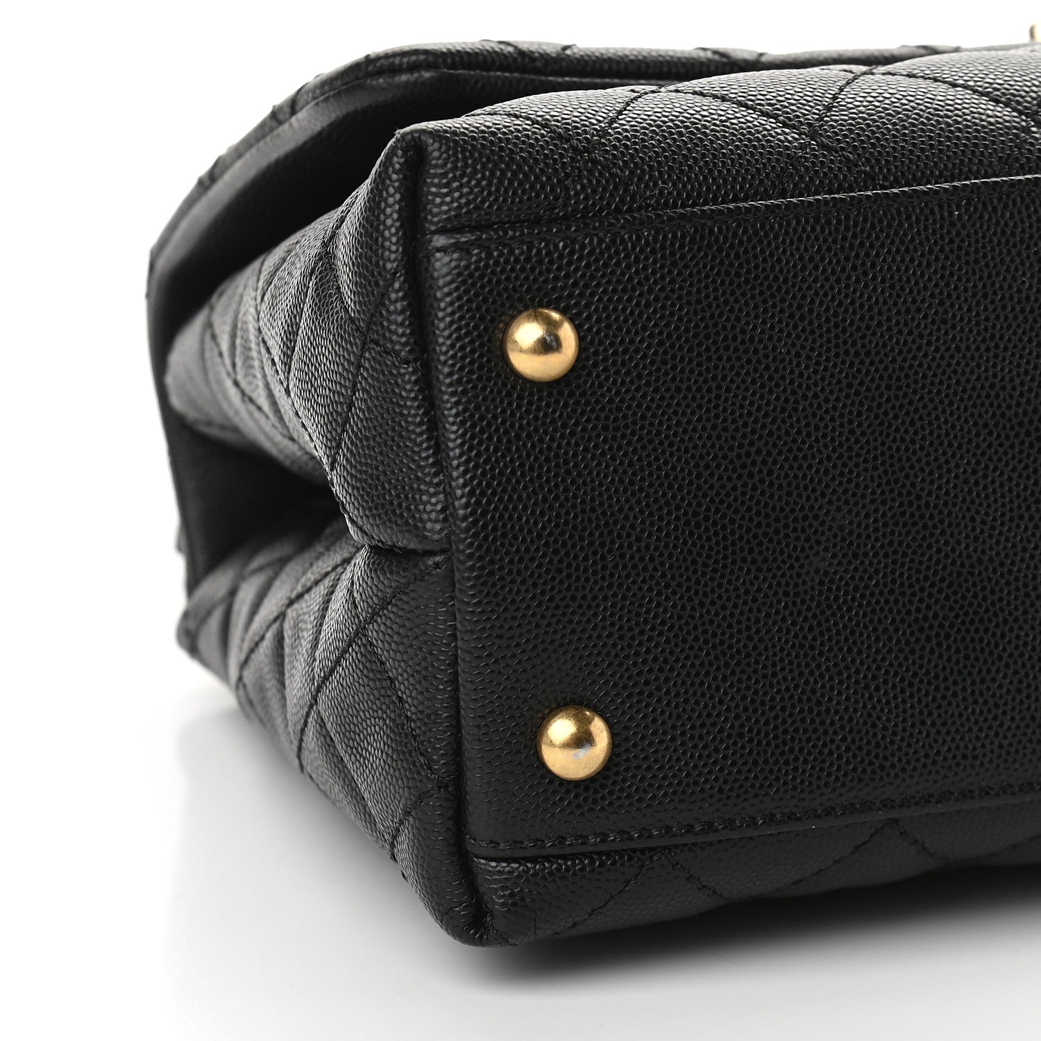 Chanel Caviar Lizard Quilted Small Coco Handle Flap Black 7 of 9
